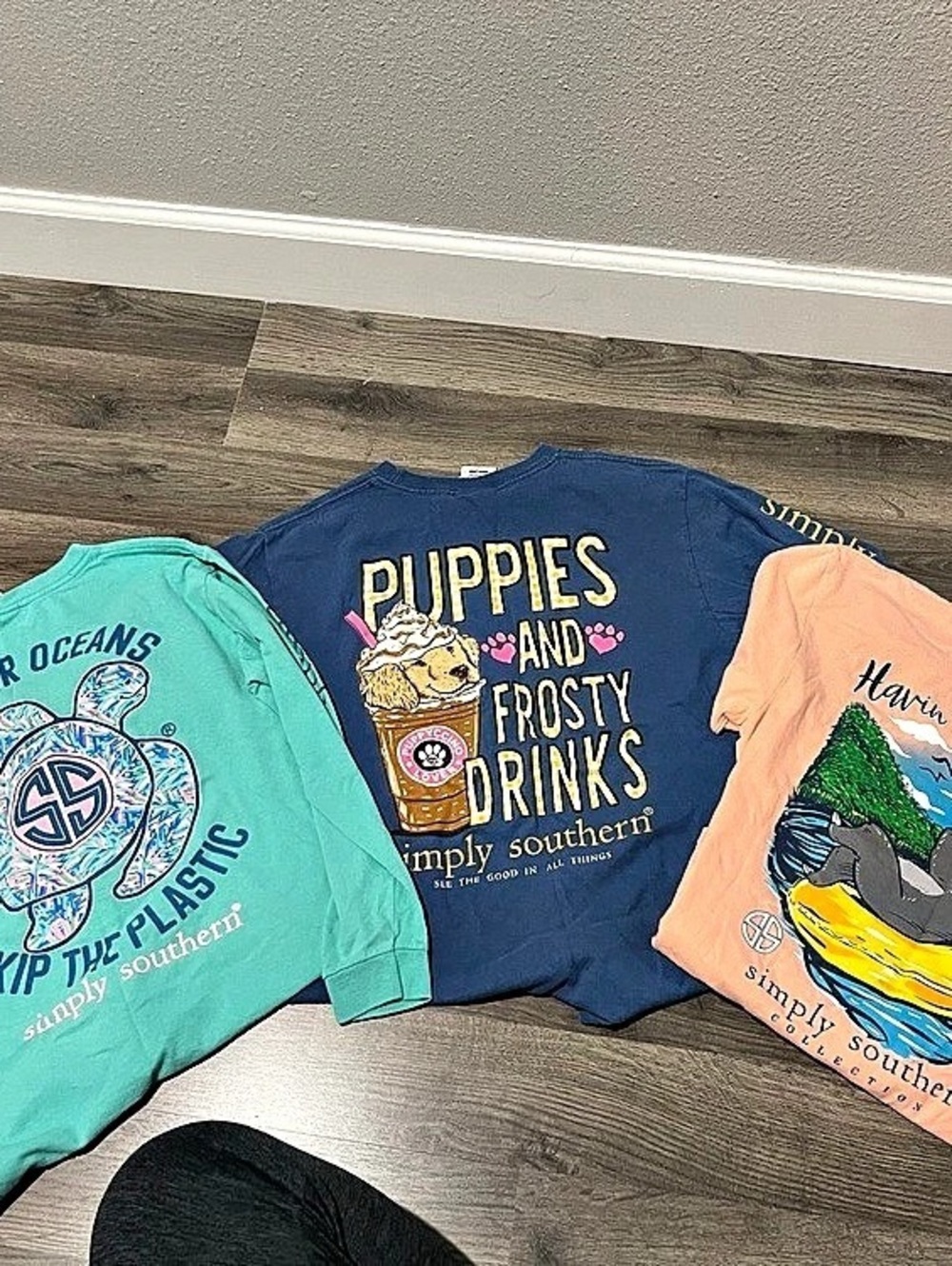 Simply Southern Graphic Long-Sleeve Shirts 3-Pack size YL 10/12